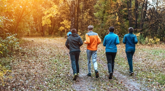 Four People Running