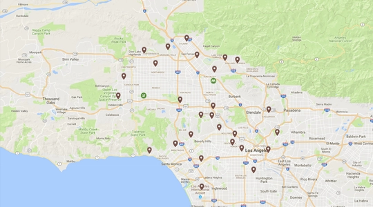 Los Angeles Storm Map