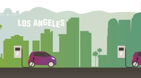 Graphic of electric cars
