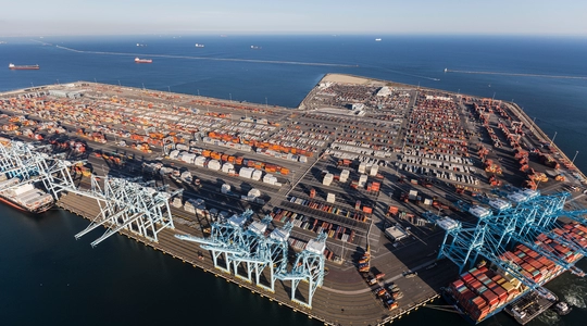 aerial-view-of-cargo%2C-ships-and-containers-at-busy-los-angeles-harbor-pier-400