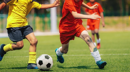 kids playing soccer