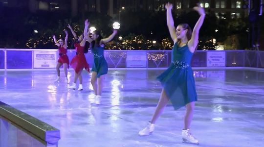 Video thumbnail: Holiday Magic on Ice at Pershing Square