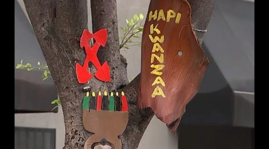 Video thumbnail: L.A. Rain Brings Blessings to Leimert Park's Kwanzaa Festival