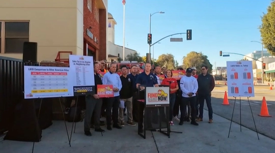 Video thumbnail: Firefighters Lead the Effort to Secure LAFD Funding