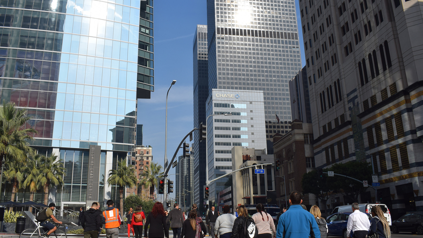 Street in downtown Los Angeles