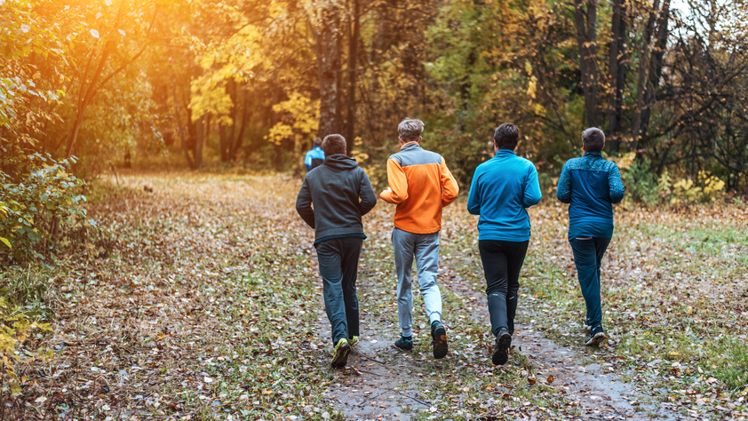 Four People Running