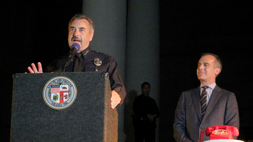 Chief Charlie Beck and Mayor Garcetti