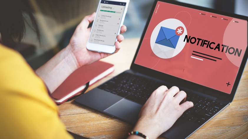 Email and mobile notification