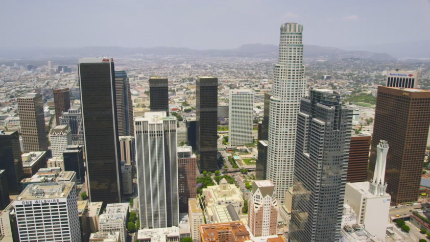 Aerial View of Los Angeles Skyline
