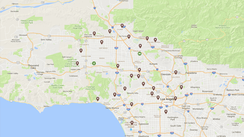 Los Angeles Storm Map