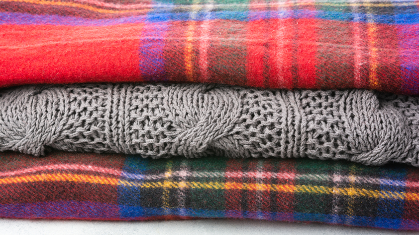 Stack of blankets