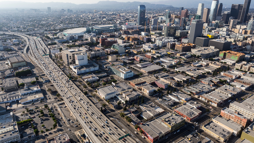 freeway in downtown los angeles