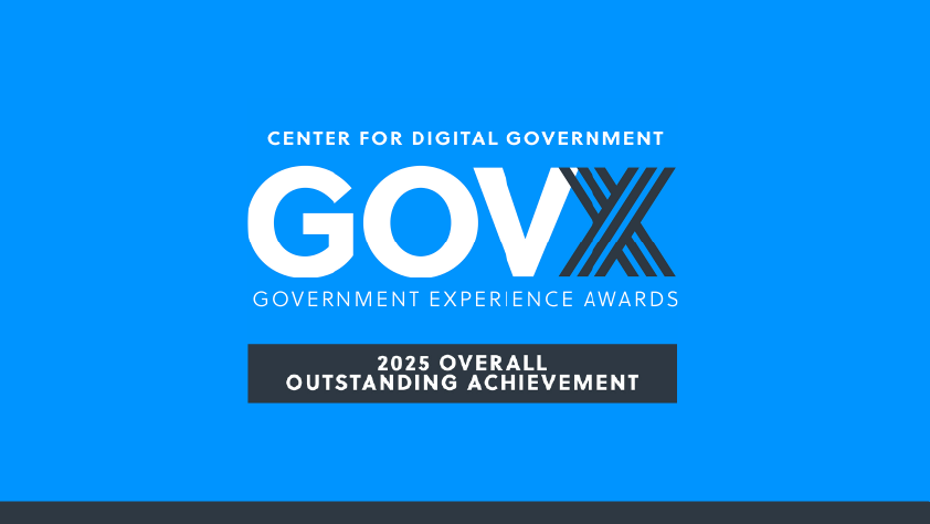 Center for Digital Government - Government Experience Award Flyer 2025 for Overall Outstanding Achievement