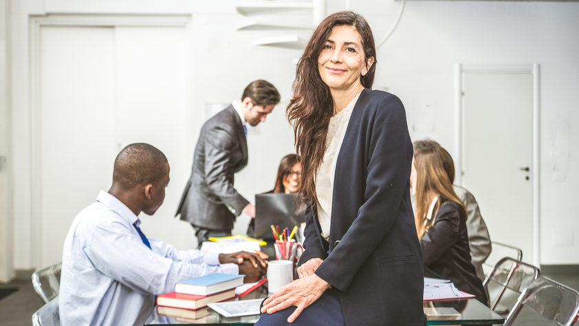 Woman in Conference Room